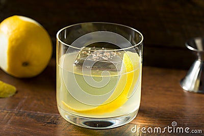 Boozy Clarified English Milk Punch Stock Photo