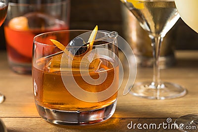 Boozy Classic Cocktail Assortment Stock Photo