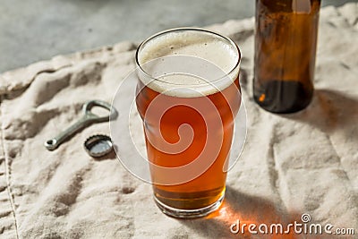 Boozy Cold Dark Brown Craft Beer Stock Photo