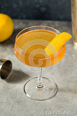 Boozy Cold Lemon Leap Year Cocktail Stock Photo