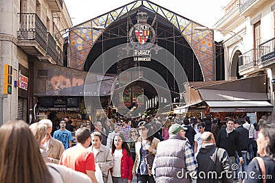 Boqueria Market Editorial Stock Photo