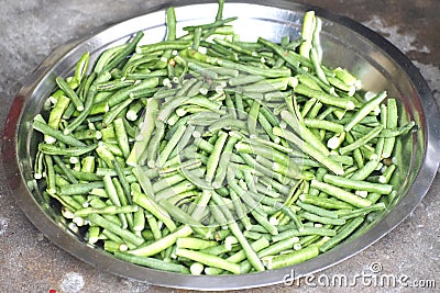 Bora beans a green vegetables Stock Photo