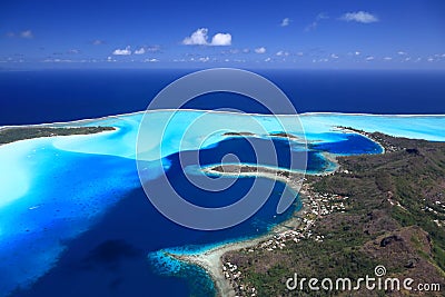 Bora Bora Lagoon Stock Photo