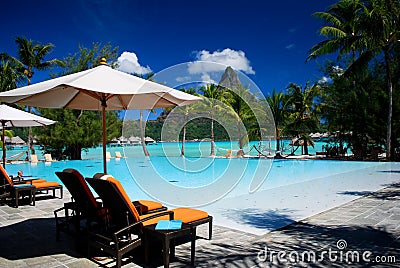 Bora Bora resort Stock Photo