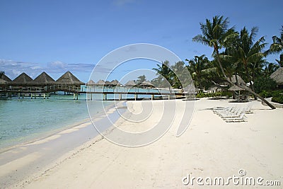 Bora Bora summer resort Stock Photo