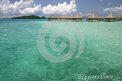 Bora Bora summer resort Stock Photo