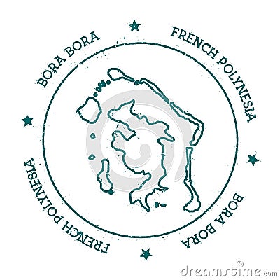Bora Bora vector map. Vector Illustration