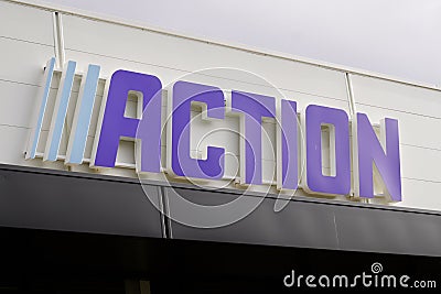 Bordeaux , Aquitaine / France - 01 15 2020 : Action store sign logo Dutch discount store chain low cost budget shop Editorial Stock Photo