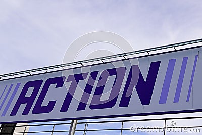 Bordeaux , Aquitaine / France - 10 30 2019 : Action store sign superstore logo Dutch discount store-chain low budget shop Editorial Stock Photo