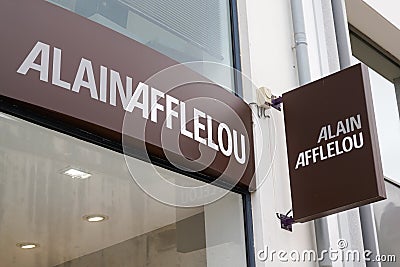 Bordeaux , Aquitaine / France - 07 28 2020 : alain afflelou sign text and logo of optical brand store front shop sale eyewear Editorial Stock Photo