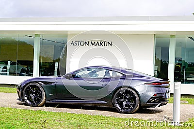 Bordeaux , Aquitaine / France - 09 27 2019 : Aston Martin car dealership Logo Wall of supercar shop store Editorial Stock Photo