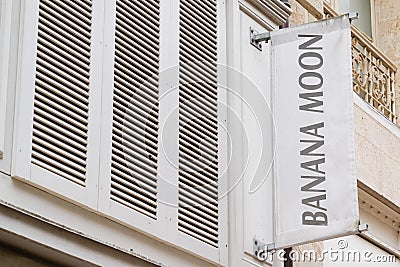 Bordeaux , Aquitaine / France - 06 14 2020 : banana moon logo sign shop of swimwear women fashion store Editorial Stock Photo