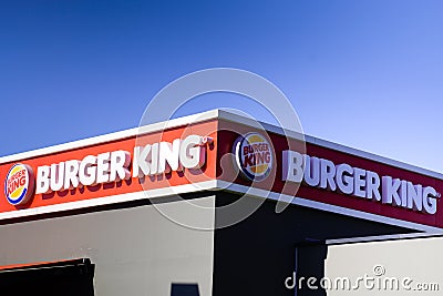 Bordeaux , Aquitaine / France - 10 15 2019 : Burger King sign on restaurant logo building shop popular fast food franchise store Editorial Stock Photo