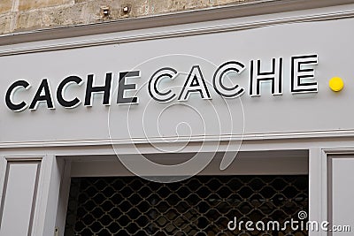 Bordeaux , Aquitaine / France - 05 12 2020 : cache cache logo store sign brand shop boutique fashion women clothing Editorial Stock Photo