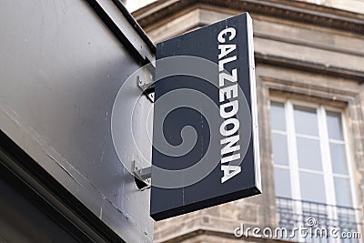 Bordeaux , Aquitaine / France - 11 07 2019 : Calzedonia store italian logo sign shop manufacturer of lingerie Editorial Stock Photo