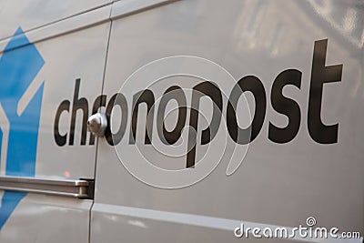 Bordeaux , Aquitaine / France - 11 26 2019 : Chronopost logo delivery van sign for post french transport courier Editorial Stock Photo