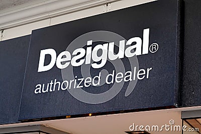 Bordeaux , Aquitaine / France - 02 15 2020 : Desigual authorized dealer logo shop sign spanish store clothing brand Editorial Stock Photo