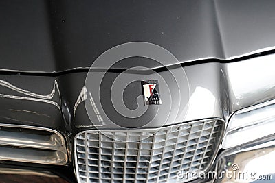 Facel vega logo text and brand sign of grey luxury sport retro ancient french Editorial Stock Photo