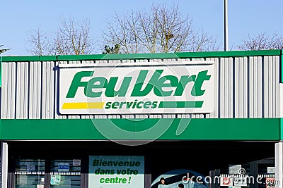 Bordeaux , Aquitaine / France - 03 15 2020 : feu vert services shop logo sign french Automotive Repair and Spare Parts Specialist Editorial Stock Photo