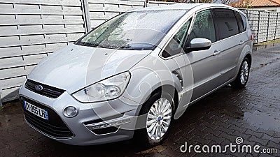 Bordeaux , Aquitaine / France - 05 05 2020 : Ford Focus S-Max grey modern large family minivan german car Editorial Stock Photo