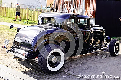Ford hotrod Model B 3 Coupe Vintage american car 1932 Editorial Stock Photo