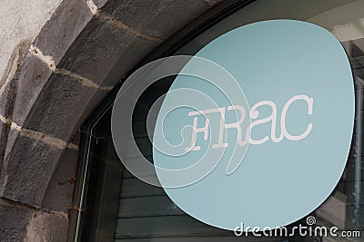 Frac logo sign means text Fonds rÃ©gional d`art contemporain in french Public Editorial Stock Photo