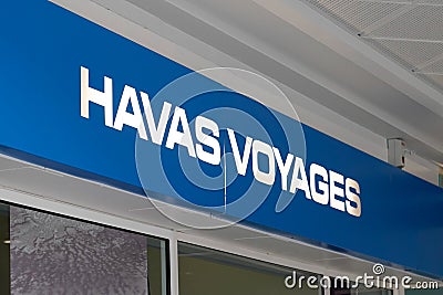 Bordeaux , Aquitaine / France - 09 24 2019 : Havas voyages sign shop store office on travel agency front Editorial Stock Photo