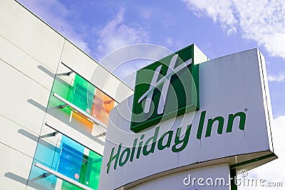 Bordeaux , Aquitaine / France - 10 17 Holiday Inn Hotel British-owned American brand of InterContinental Hotels Group Editorial Stock Photo
