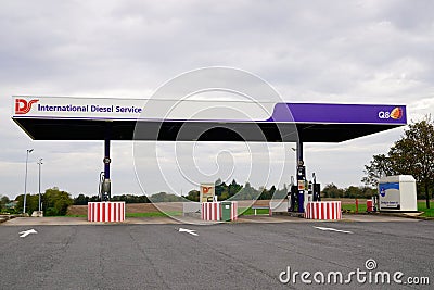 Bordeaux , Aquitaine / France - 10 27 2019 : international diesel service q8 Gas Station Kuwait Petroleum trademark sign Editorial Stock Photo