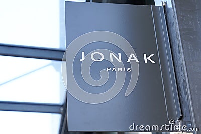 Jonak paris logo and text sign shop in front of store women luxury chain of footwear Editorial Stock Photo