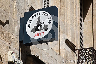 Bordeaux , Aquitaine France - 06 06 2023 : jott Just over the top store text brand and logo sign facade entrance wall shop chain Editorial Stock Photo