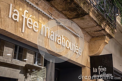 la fee maraboutee logo and text sign on shop clothing store retailer company fashion Editorial Stock Photo