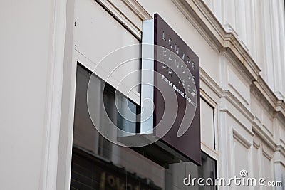 Louvre banque privee by La Banque Postale france wall logo sign and brand logo Editorial Stock Photo