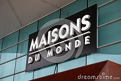 maisons du monde logo sign and text brand on store shop french decoration chain wall Editorial Stock Photo