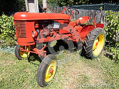 Massey harris Tractor American owned major manufacturer of agricultural equipment Editorial Stock Photo