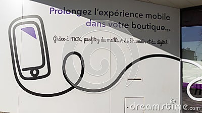Max agency on french sign bank logo office signage on building facade Editorial Stock Photo