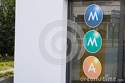 Bordeaux , Aquitaine / France - 01 09 2020 : mma sign Group French mutual office store logo Editorial Stock Photo