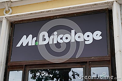 Mr Bricolage sign logo and text brand on store building shop French retail chain home Editorial Stock Photo