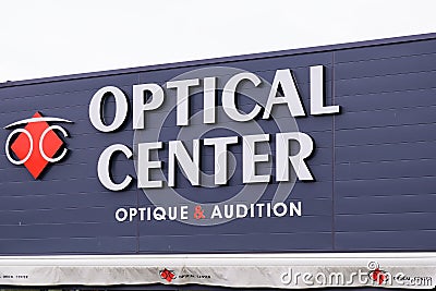 Bordeaux , Aquitaine / France - 01 15 2020 : Optical center logo shop sign store french Optician glasses Editorial Stock Photo