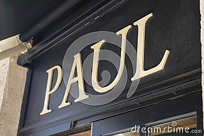 Bordeaux , Aquitaine / France - 07 06 2020 : paul text shop sign and logo of french bakery store Editorial Stock Photo