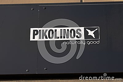 Pikolinos logo text and sign brand front of shoes store spanish footwear maker company Editorial Stock Photo