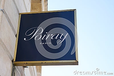 Poiray paris logo text and brand sign front of fine jewelry watches jewellery Editorial Stock Photo