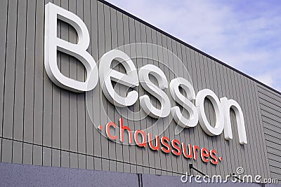 Bordeaux , Aquitaine / France - 09 24 2019 : sign store besson chaussures shop in France sell shoes man woman children Editorial Stock Photo