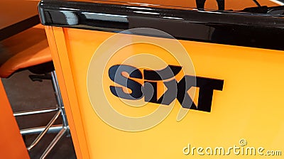 Sixt rental logo brand and text sign SE European multinational car rent company Editorial Stock Photo