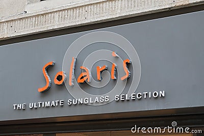 Bordeaux , Aquitaine / France - 06 14 2020 : Solaris logo sign store global leader in sunglasses shop retail Editorial Stock Photo