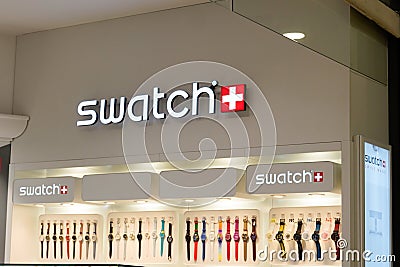 Bordeaux , Aquitaine / France - 06 20 2020 : Swatch store sign and watch logo watchmaker boutique Editorial Stock Photo