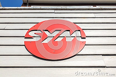 Bordeaux , Aquitaine France - 06 06 2023 : sym scooter brand logo and sign text motorbike store facade Editorial Stock Photo