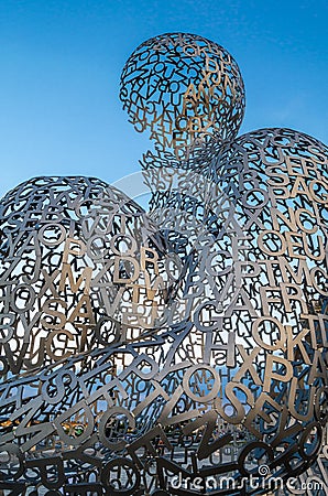 Modern sculpture â€œHouse of knowledgeâ€ in Bordeaux, France Editorial Stock Photo