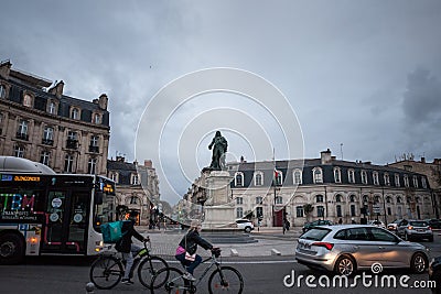 Selective blur on the Louis urbain De Tourny on Place de Tourny square Editorial Stock Photo