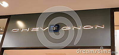 BORDEAUX, FRANCE, March 07, 2020 : CHEVIGNON shop, boutique logo sign on the facade of the store. French fashion retailer selling Editorial Stock Photo